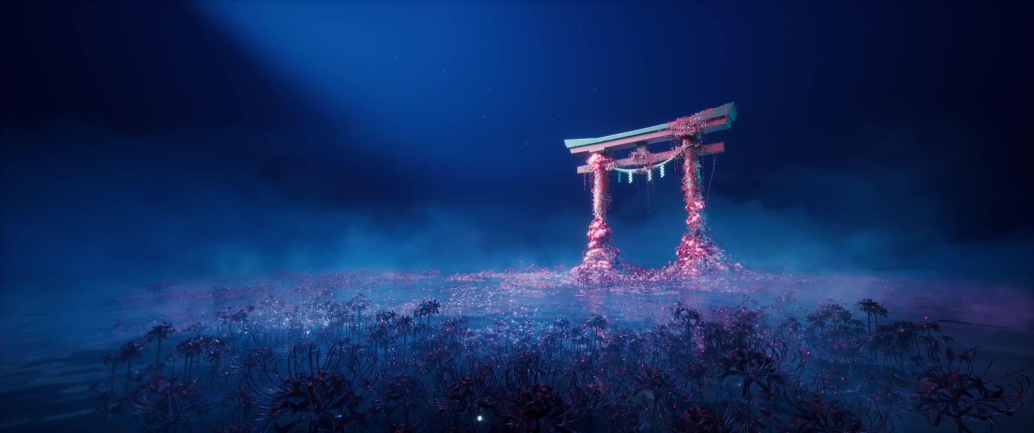 发光的鸟居