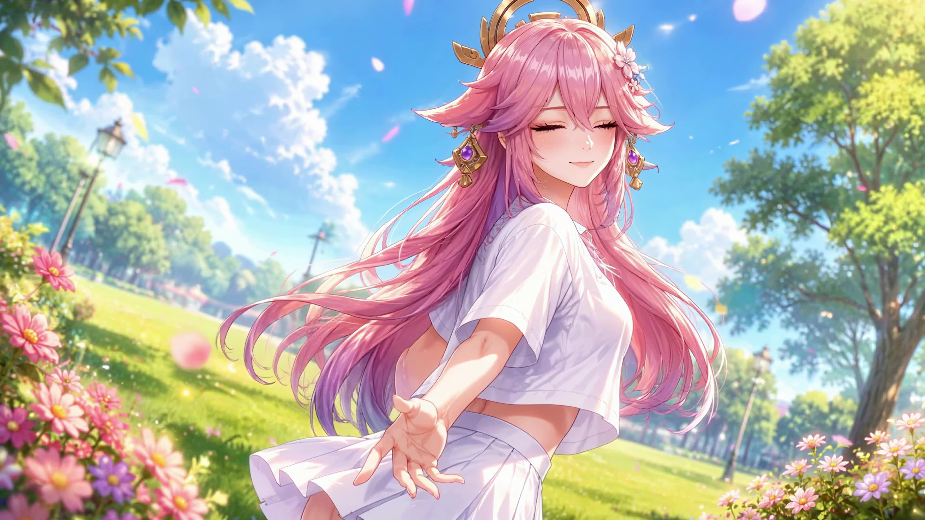 粉发少女的春日邀约