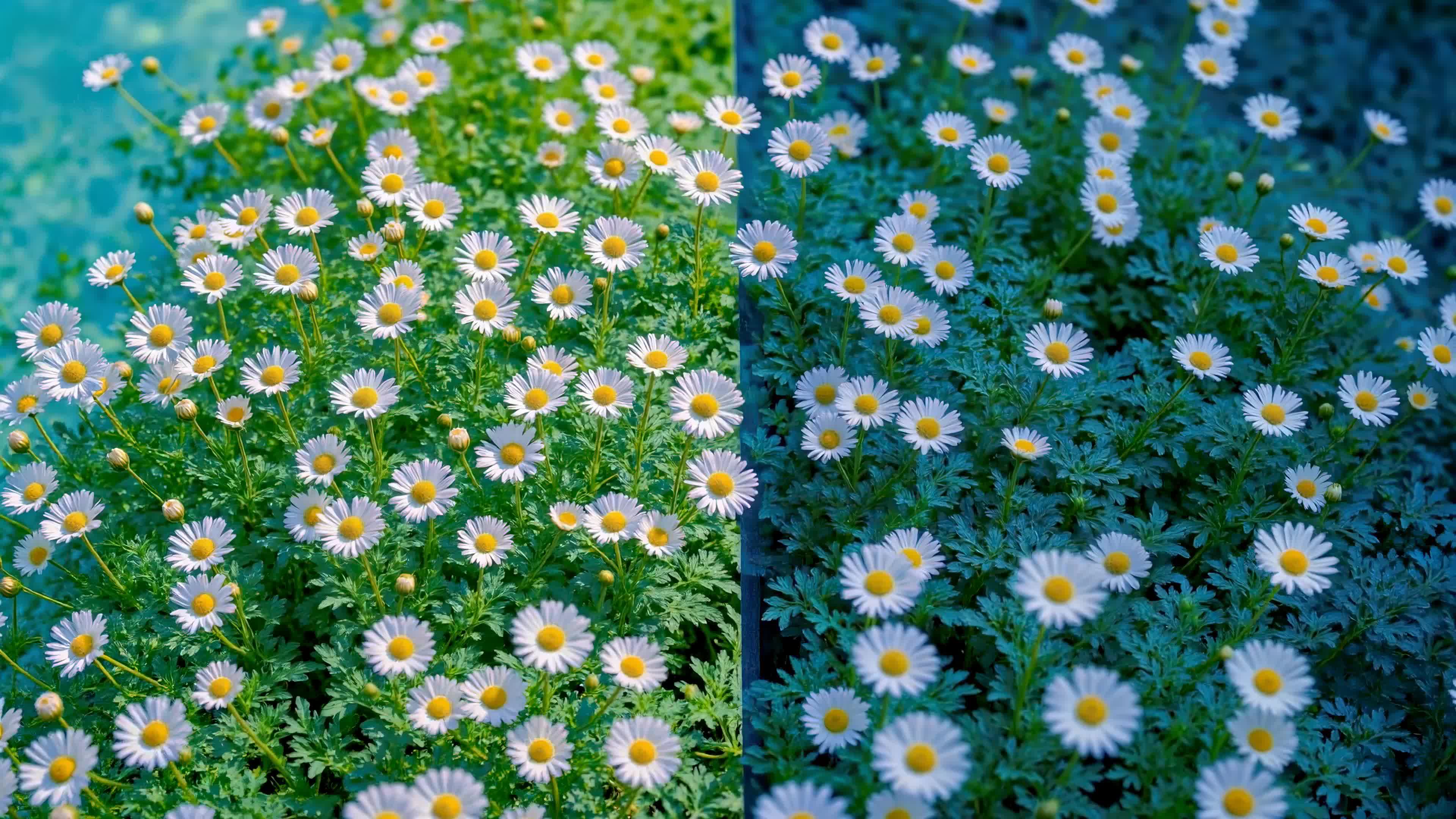 清新双色雏菊花海