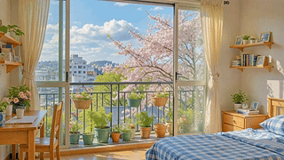 窗边春日温馨小屋