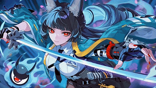 蓝调狐耳持剑少女