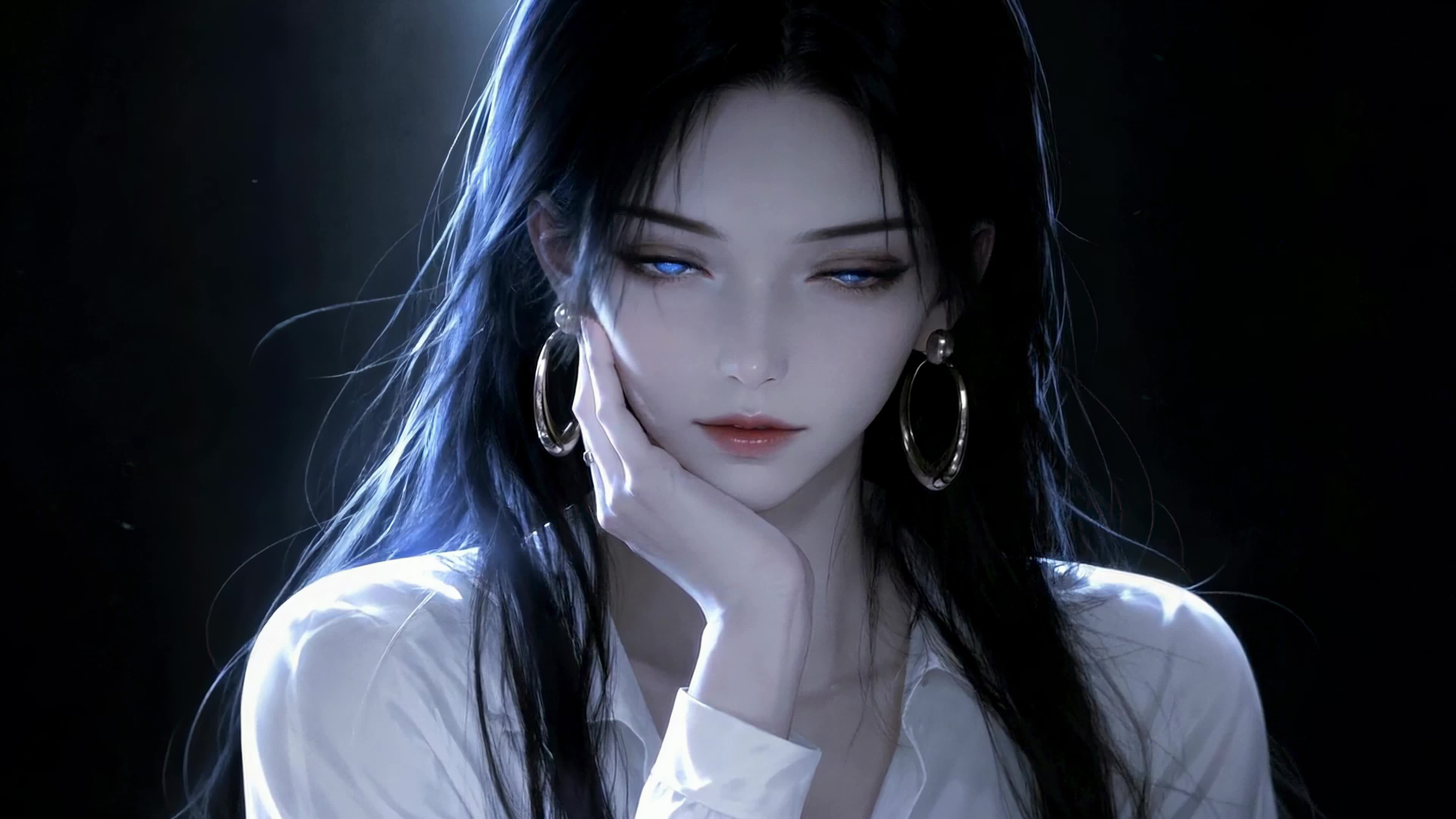 暗境蓝眸清冷美人