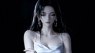 暗调蓝眸清冷美人