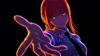 霓虹光影红发少女