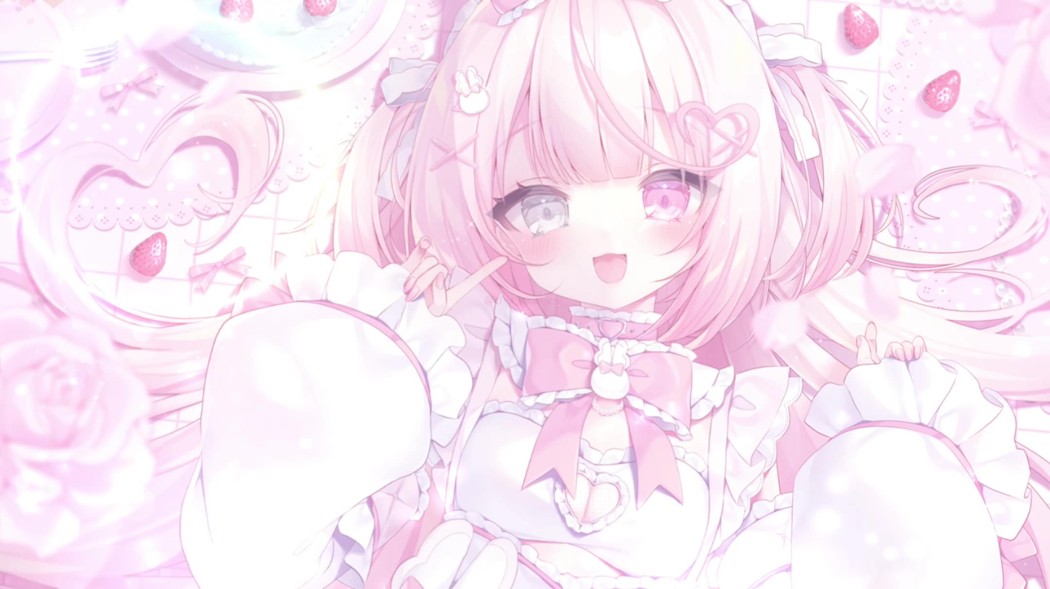 粉色猫耳甜心少女