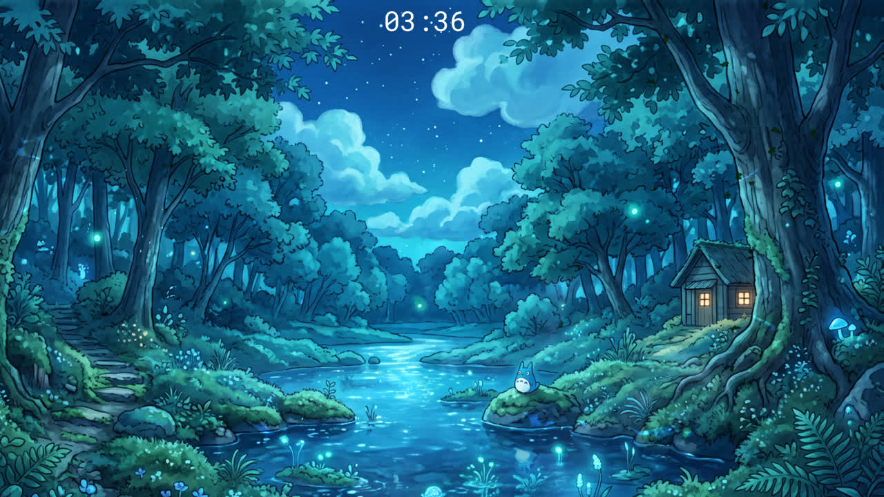 风景 吉卜力 夜晚