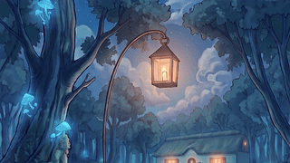风景 吉卜力 夜晚 竖屏