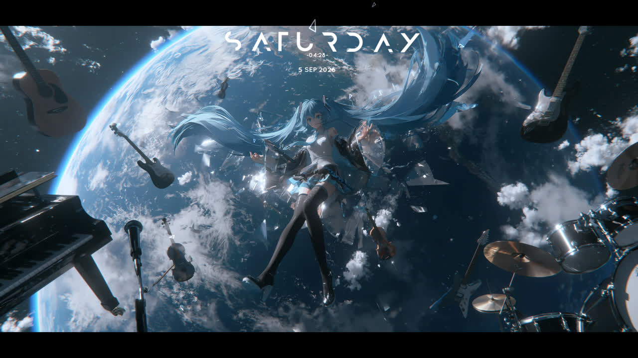 太空中的初音未来作者抖音:是小绿呀