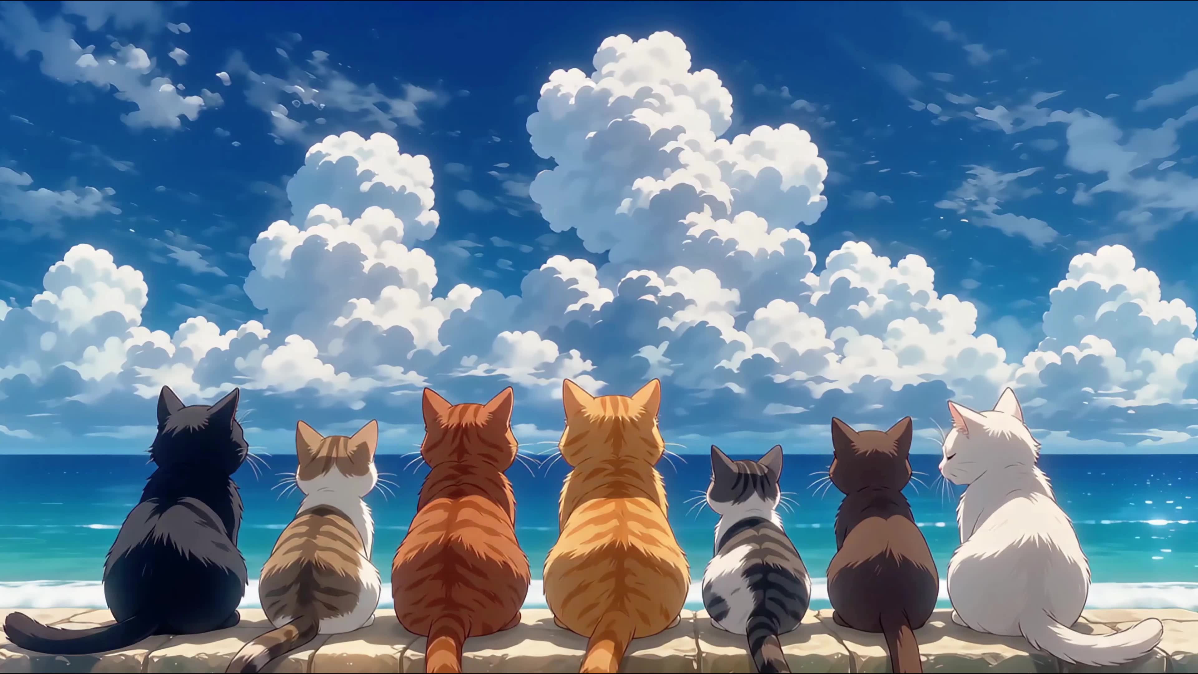猫咪大海蓝天