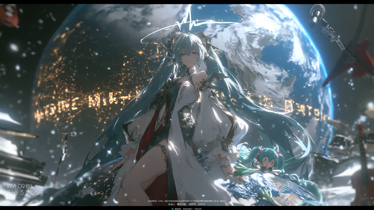 宇宙跃升初音未来 抖音作者:是小绿呀