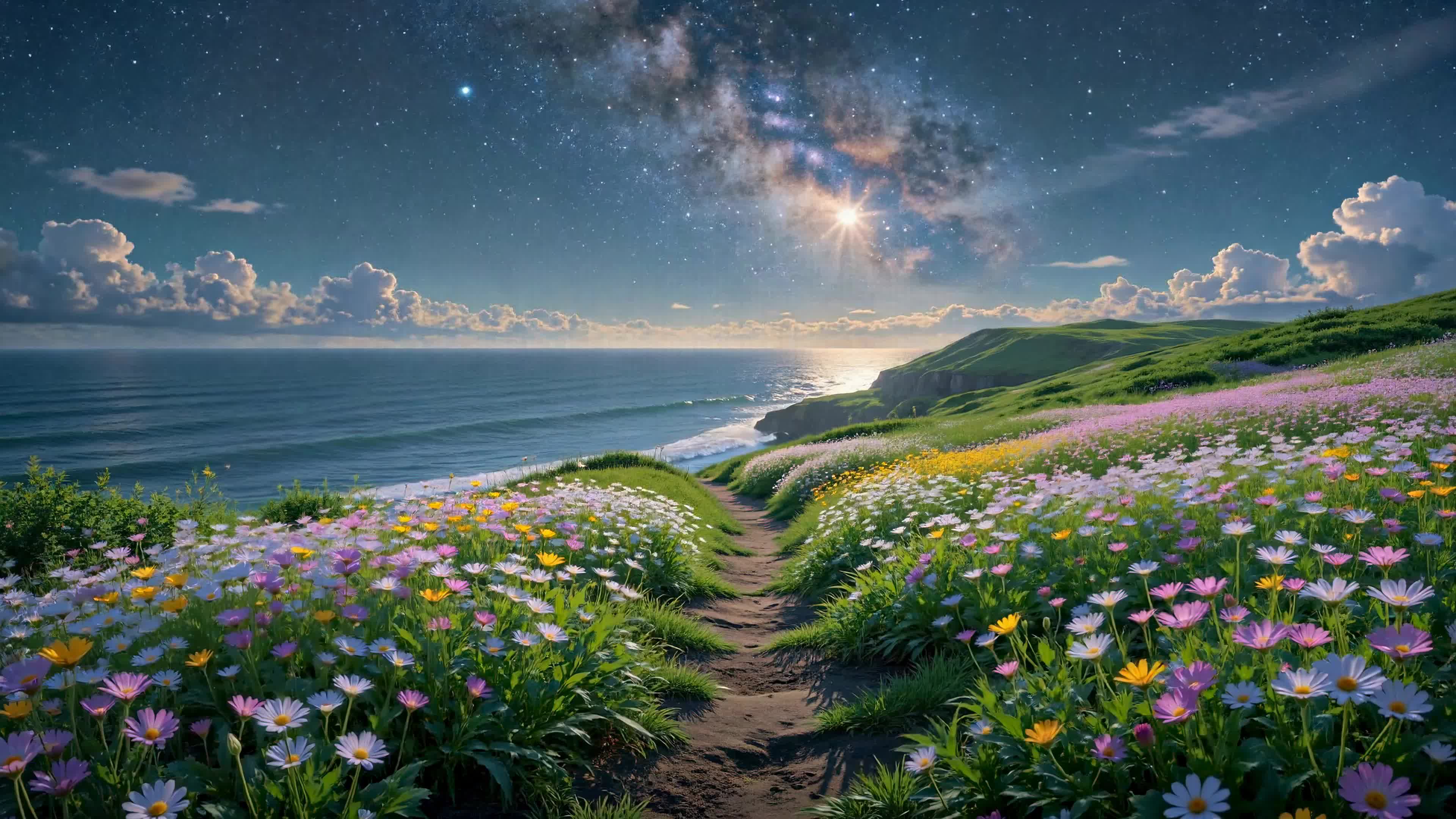 海滨花海星空小径