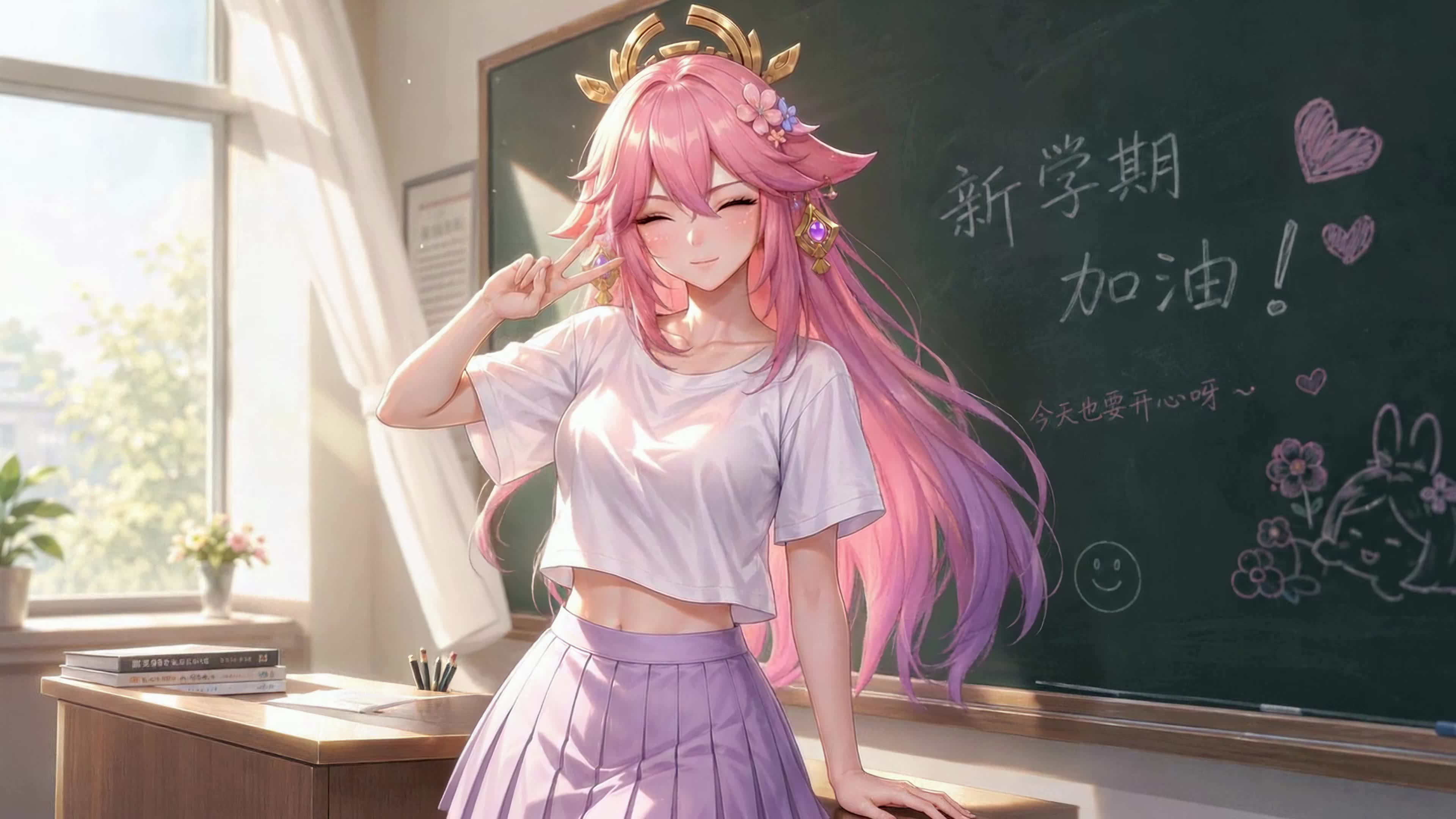 元气粉发少女八重神子