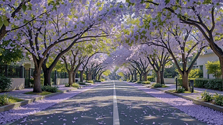 紫花林荫步道