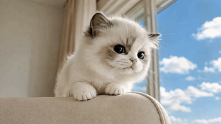 窗边软萌小奶猫