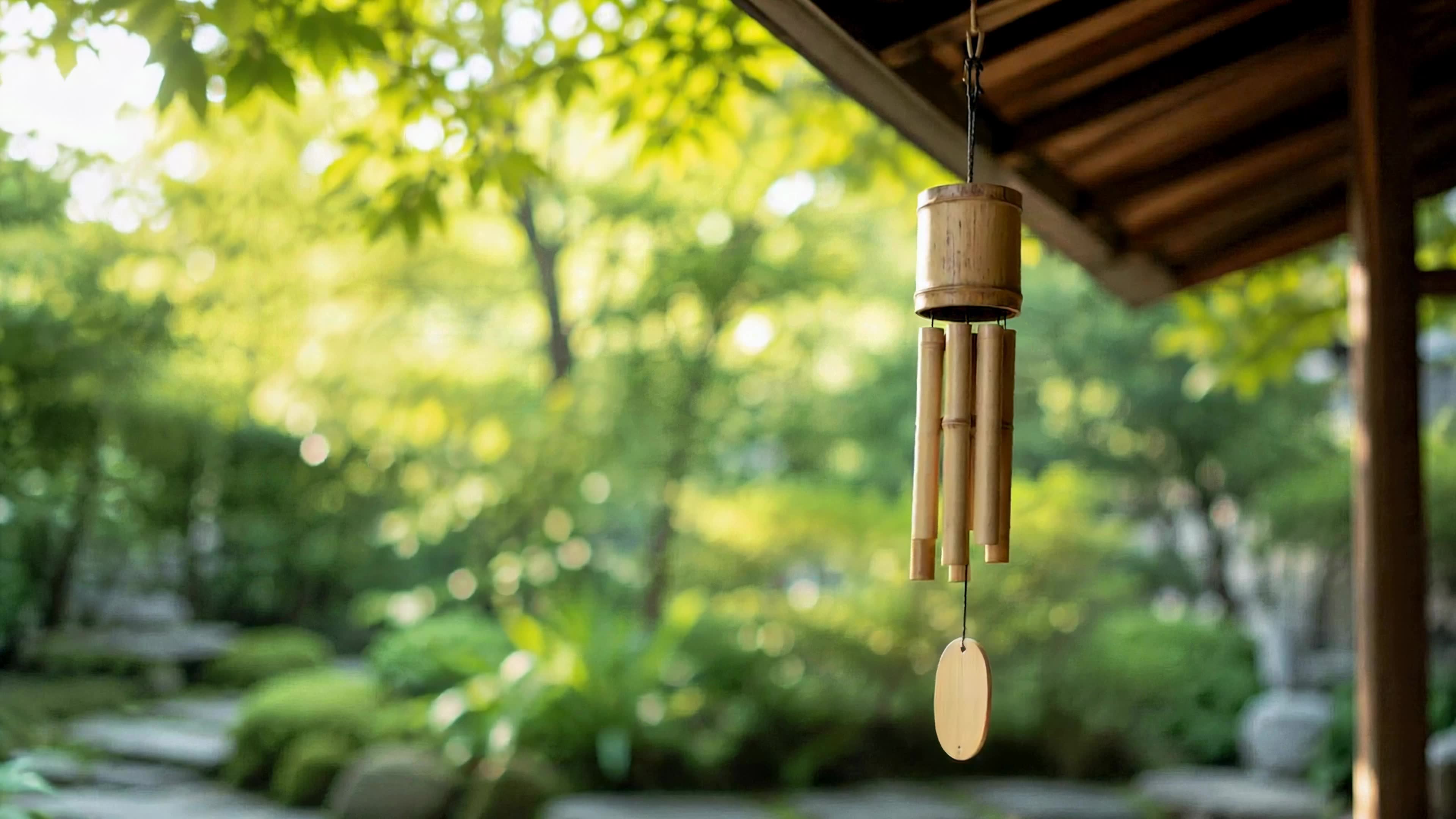 夏日林间竹风铃