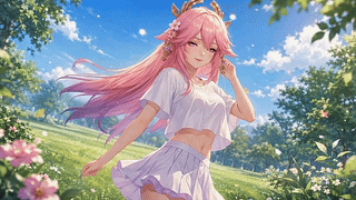 春日晴空粉发少女