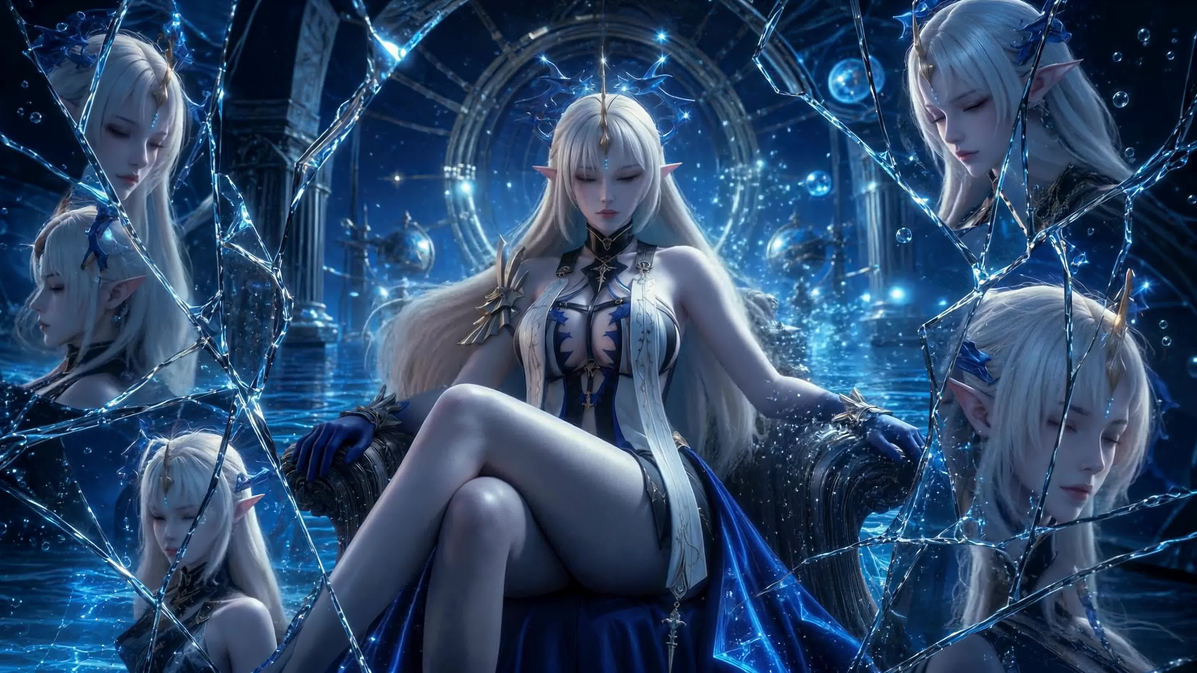 蓝晶碎镜精灵女王