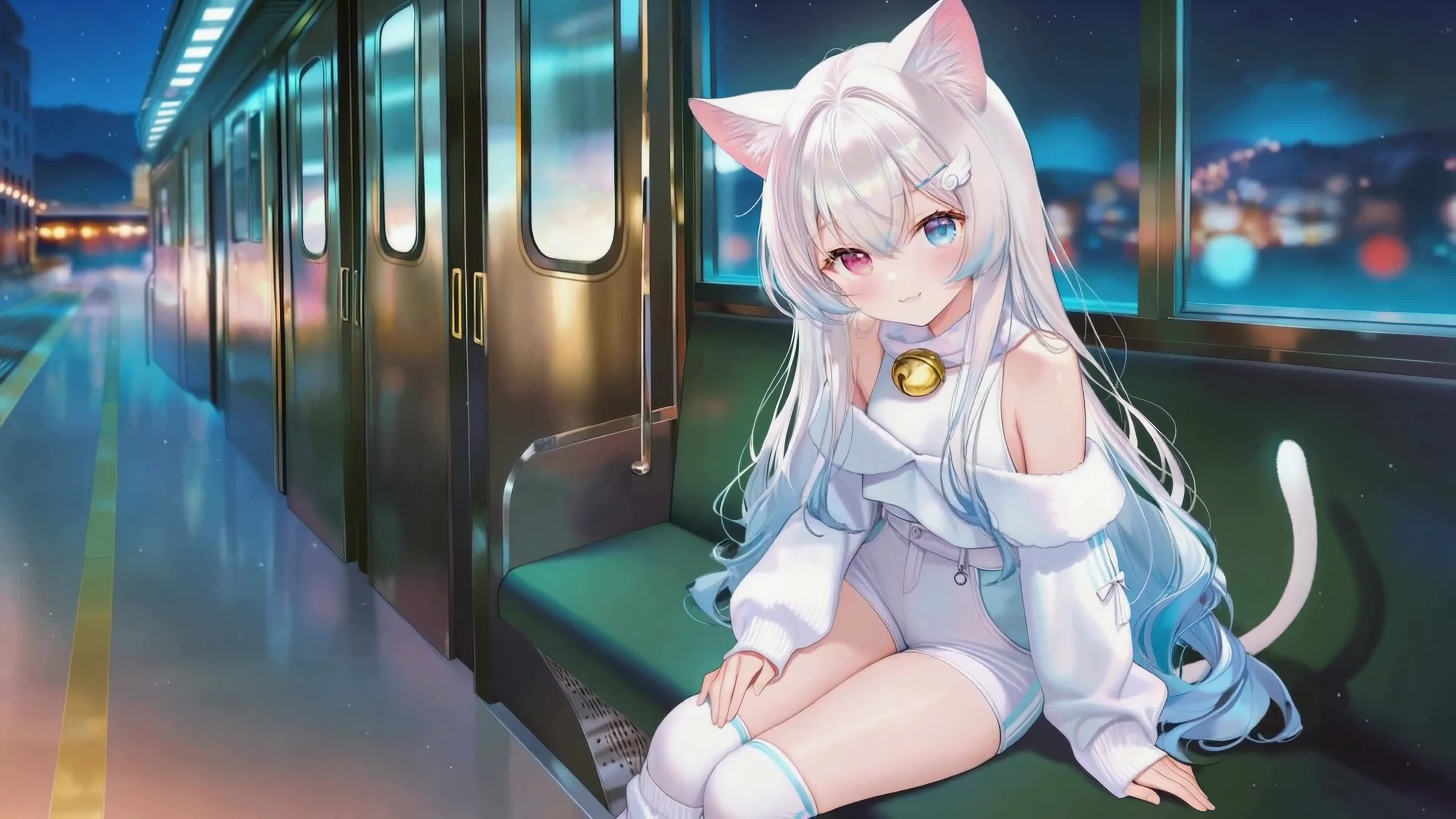 夜色列车上的猫耳少女