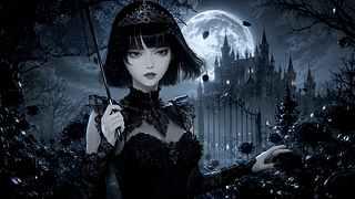 暗夜古堡黑玫瑰少女