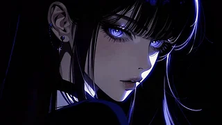 暗夜蓝眸少女
