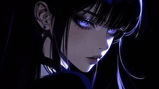 暗夜蓝眸少女