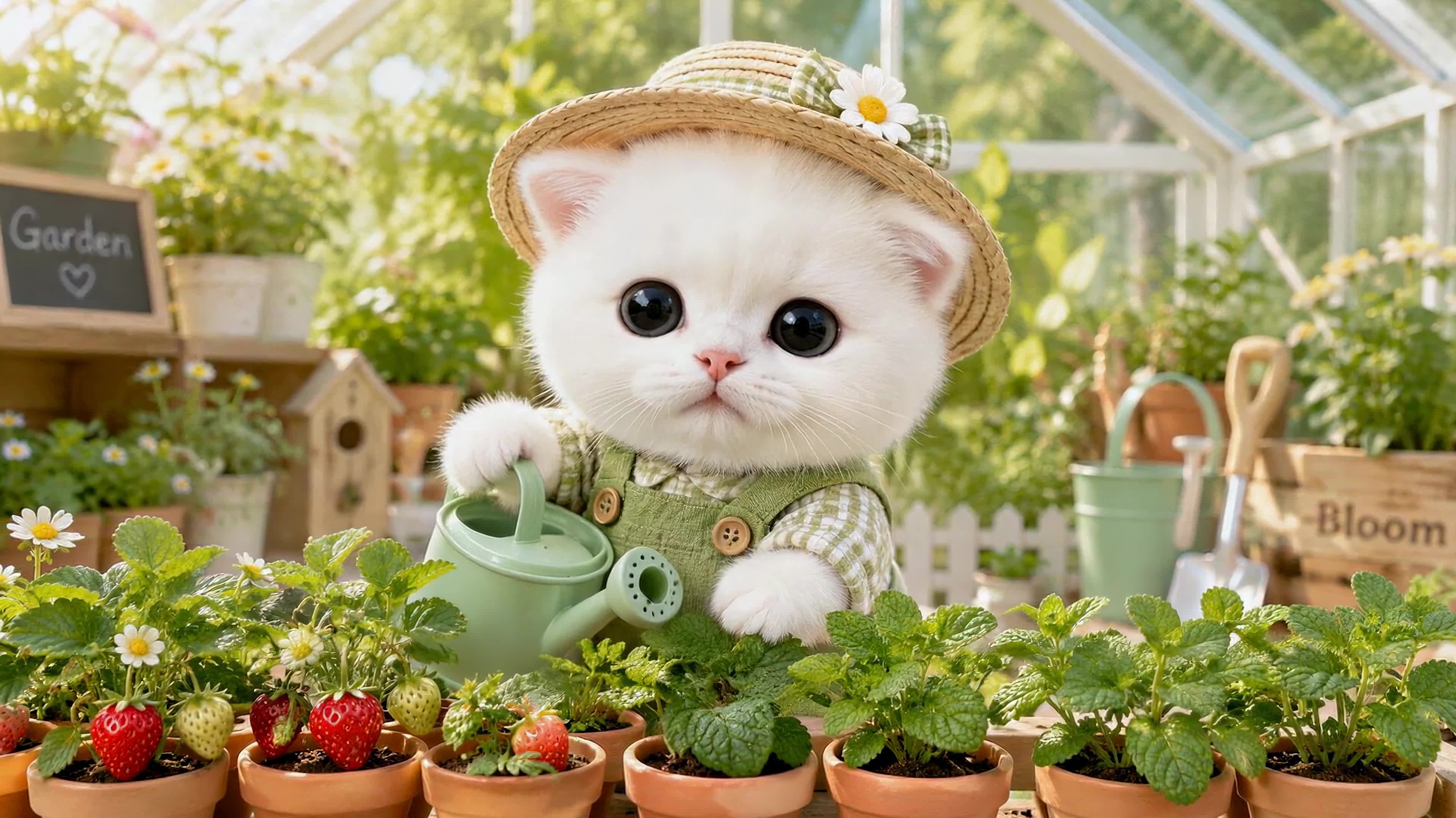 花园里的小猫园丁
