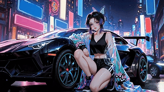 霓虹都市跑车少女
