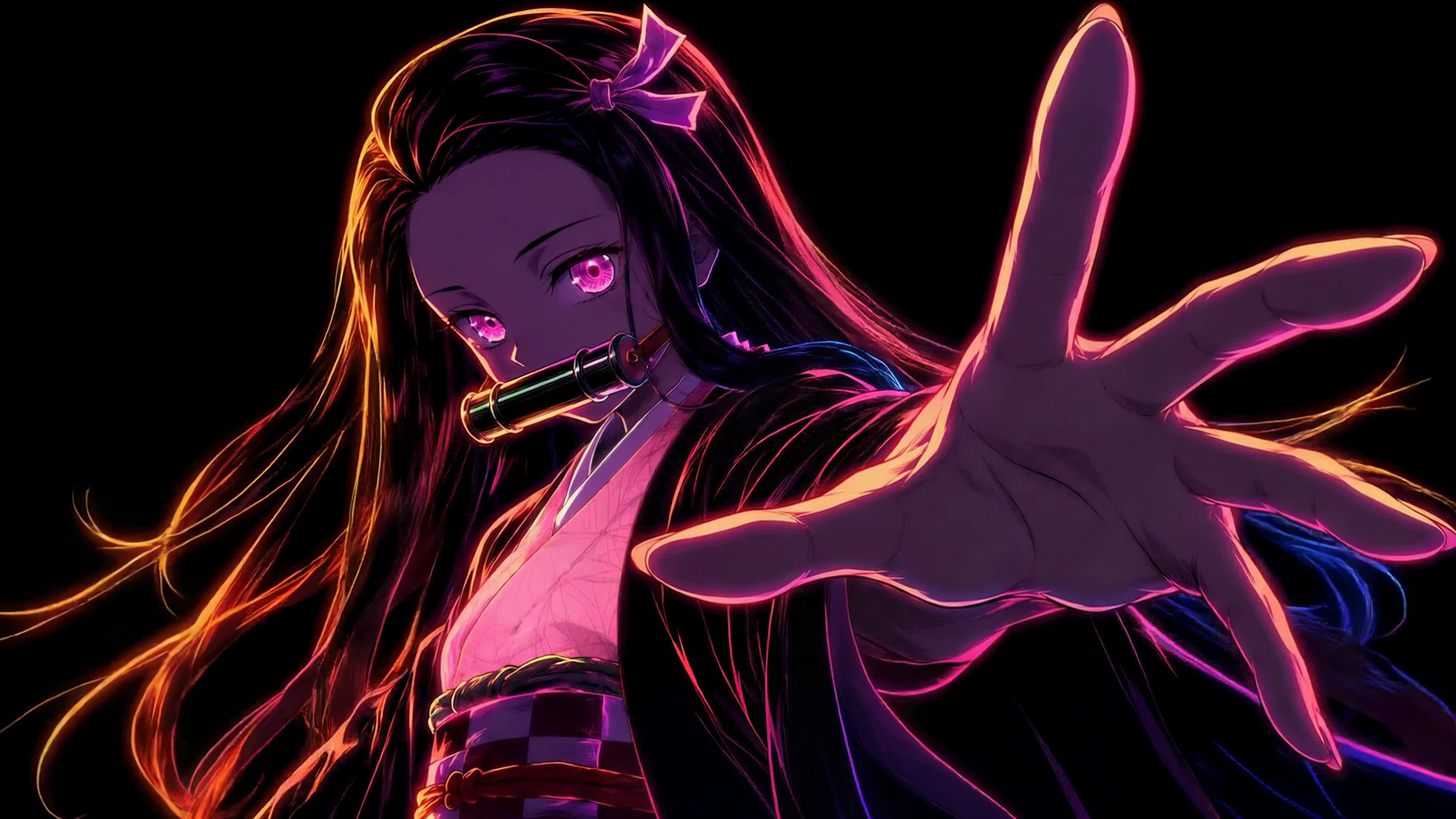 霓虹光影少女
