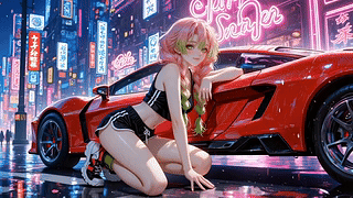 霓虹都市跑车少女