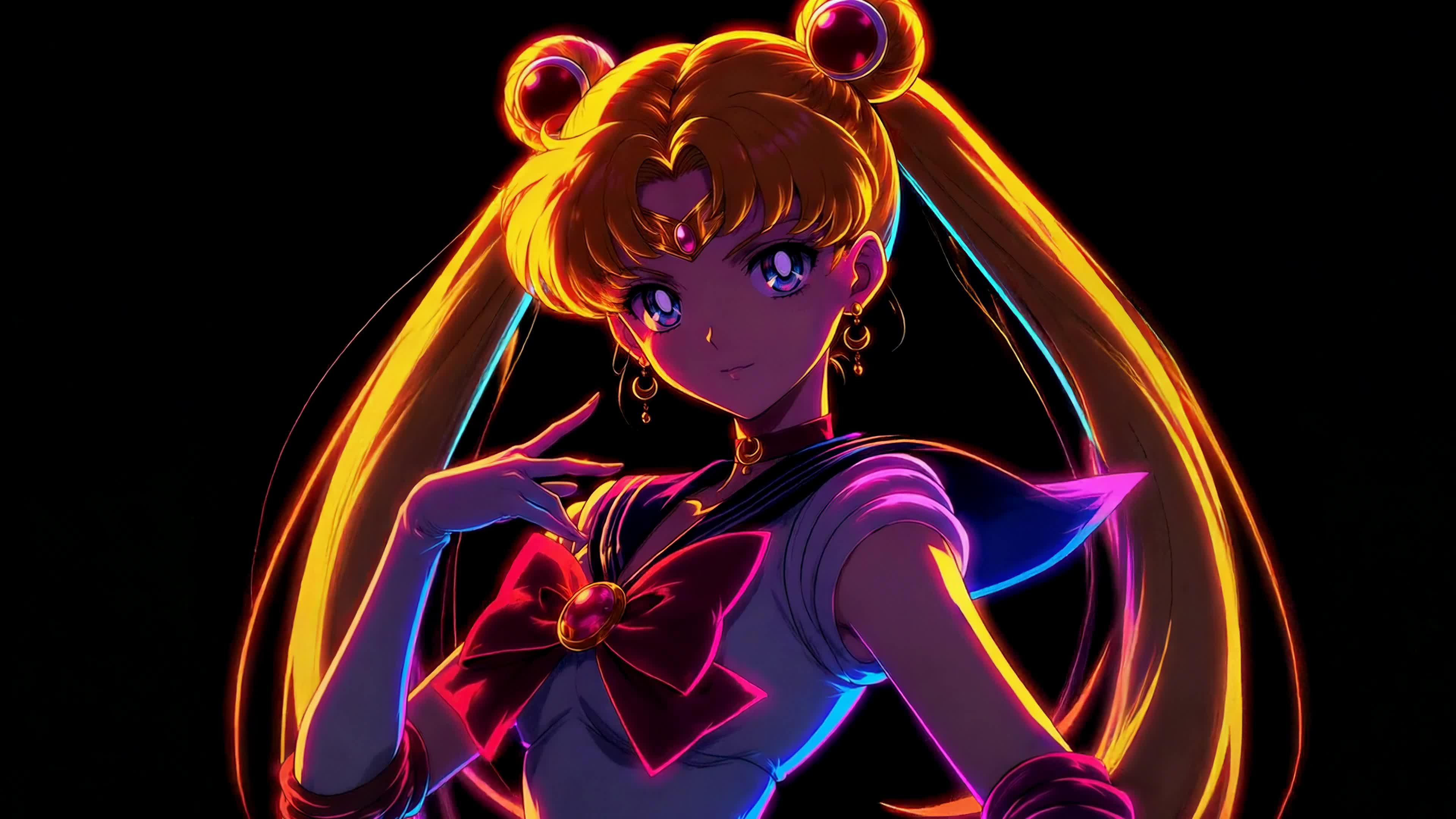 霓虹发光美少女