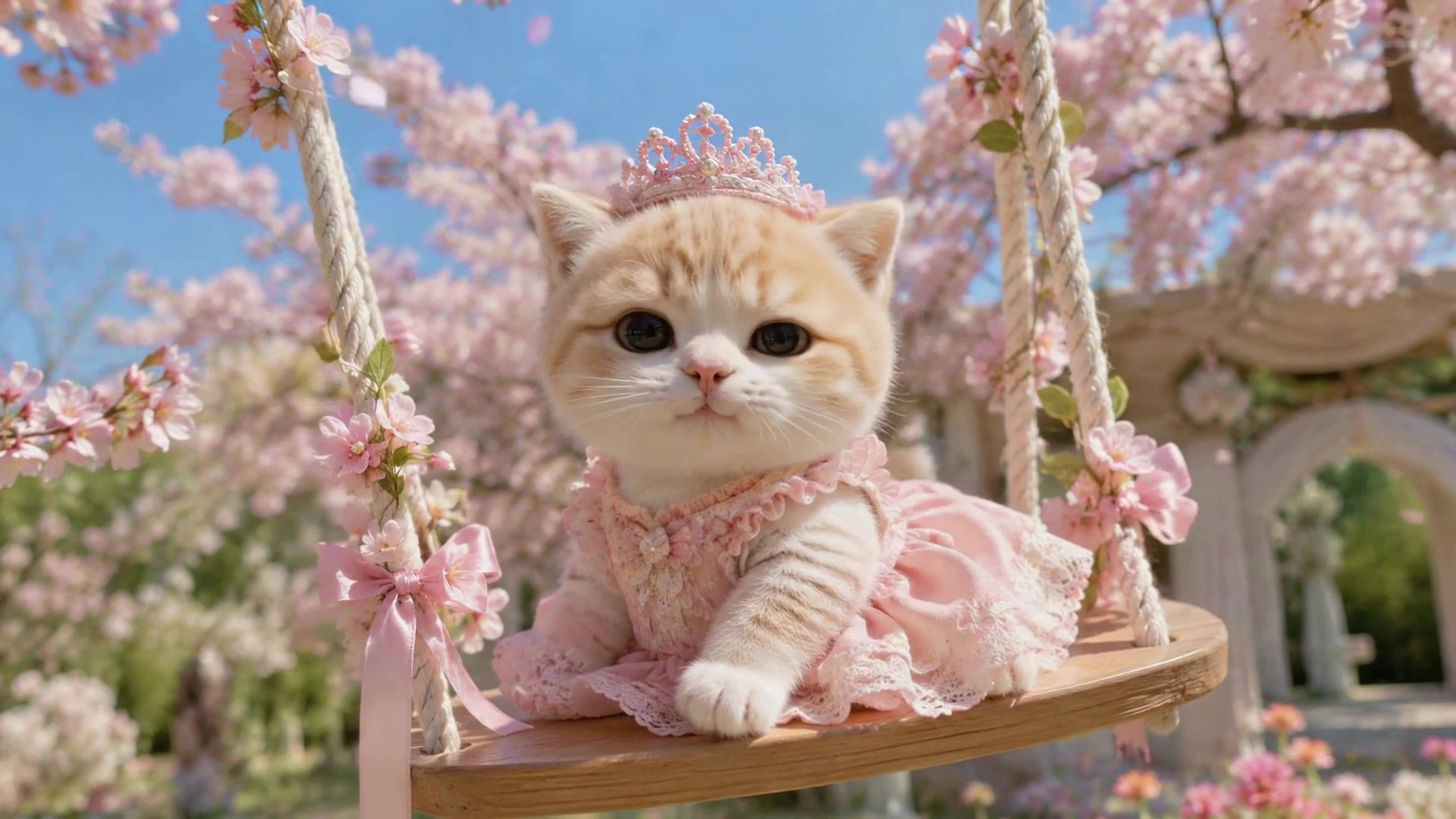 樱花下的奶猫小公主