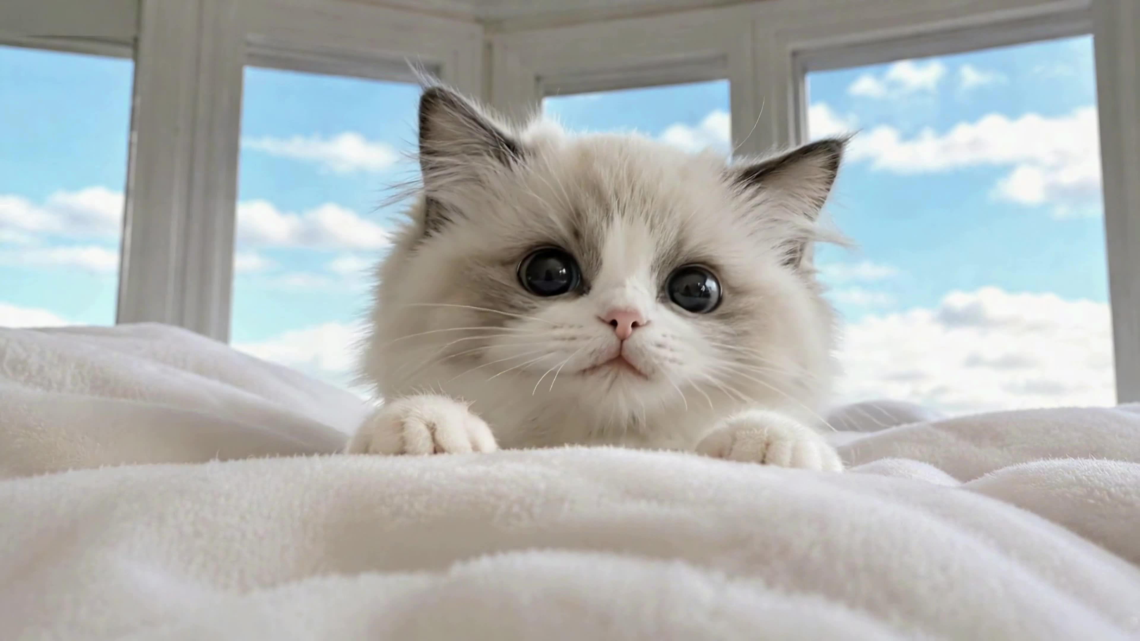 窗边软萌小猫咪