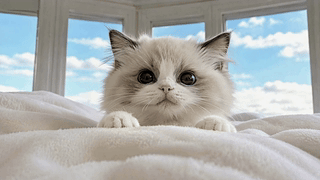 窗边软萌小猫咪