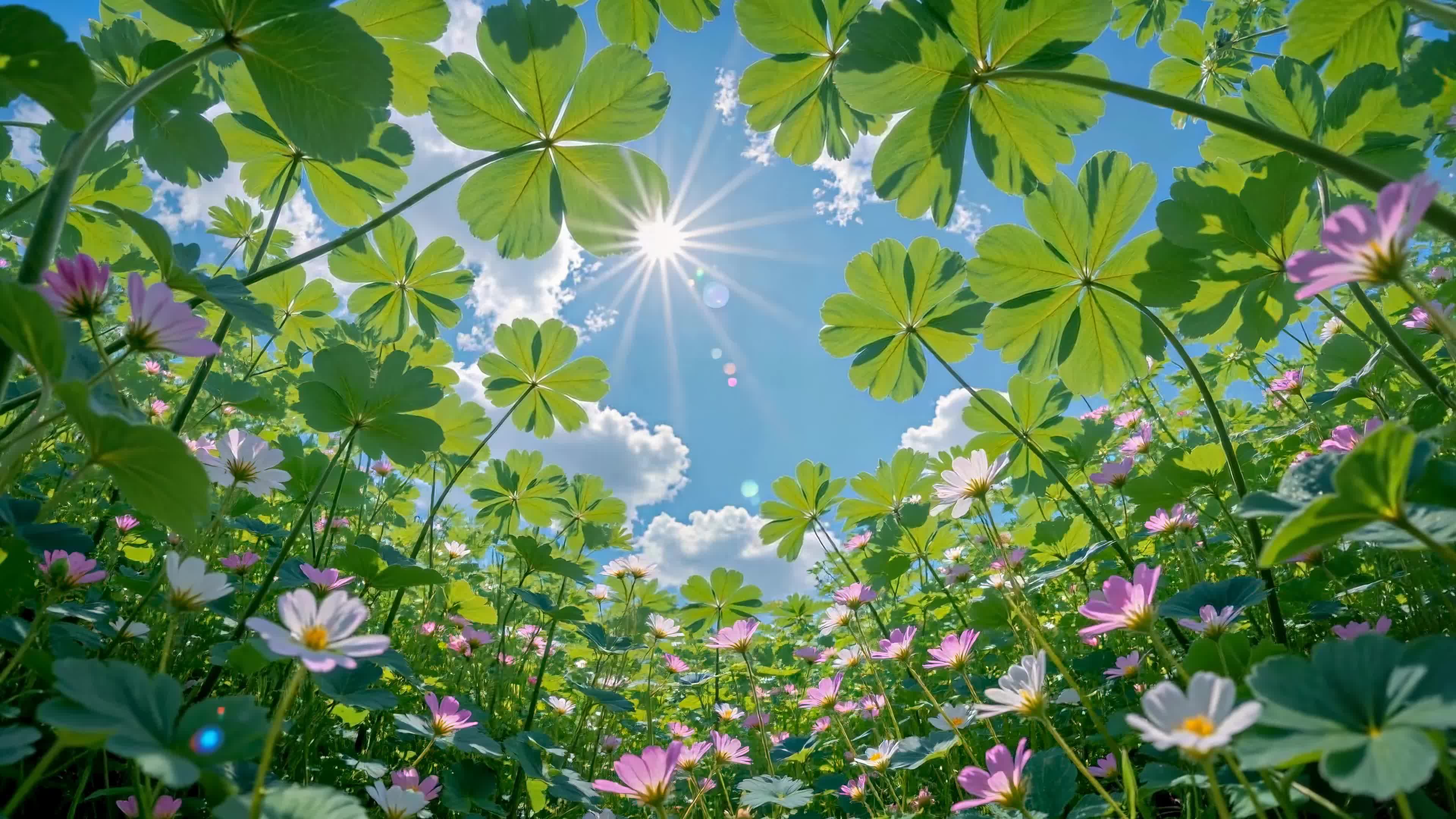 仰观晴空花野