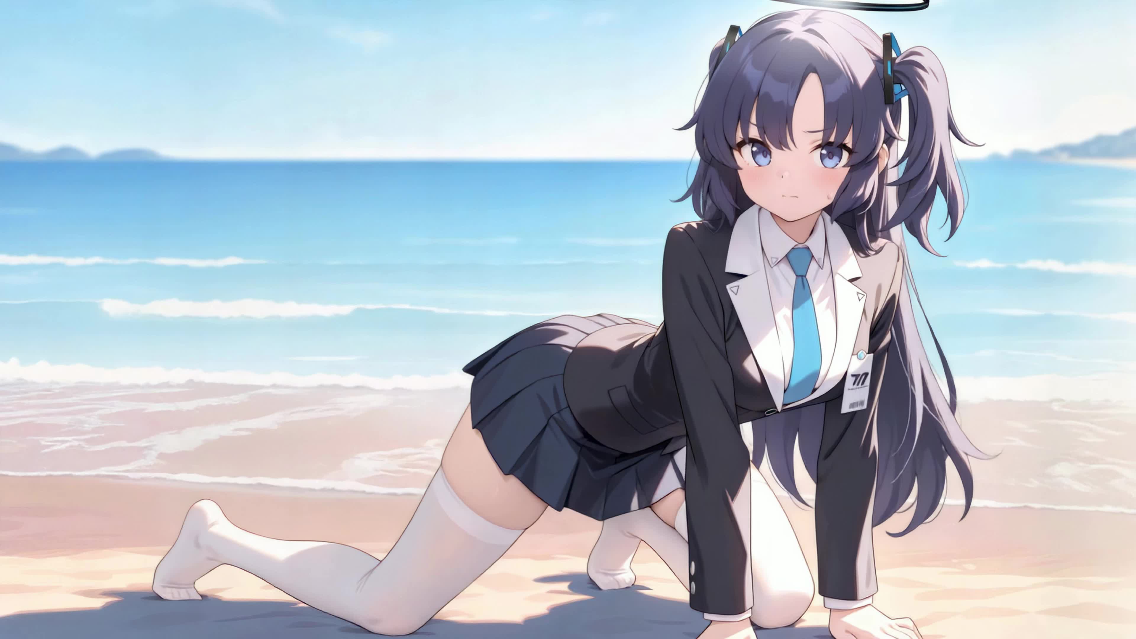 海边清新少女