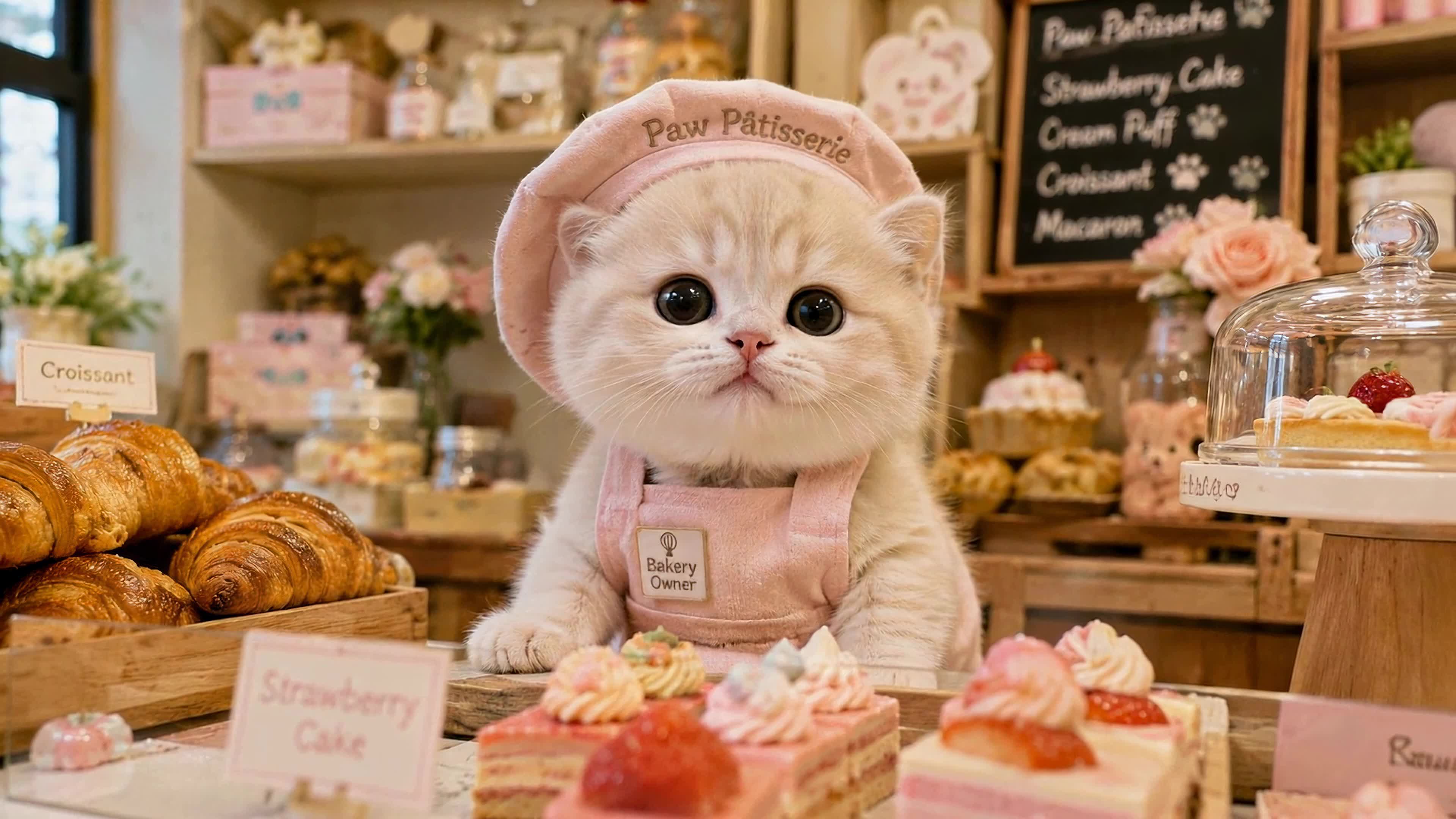 甜品店的猫咪店主