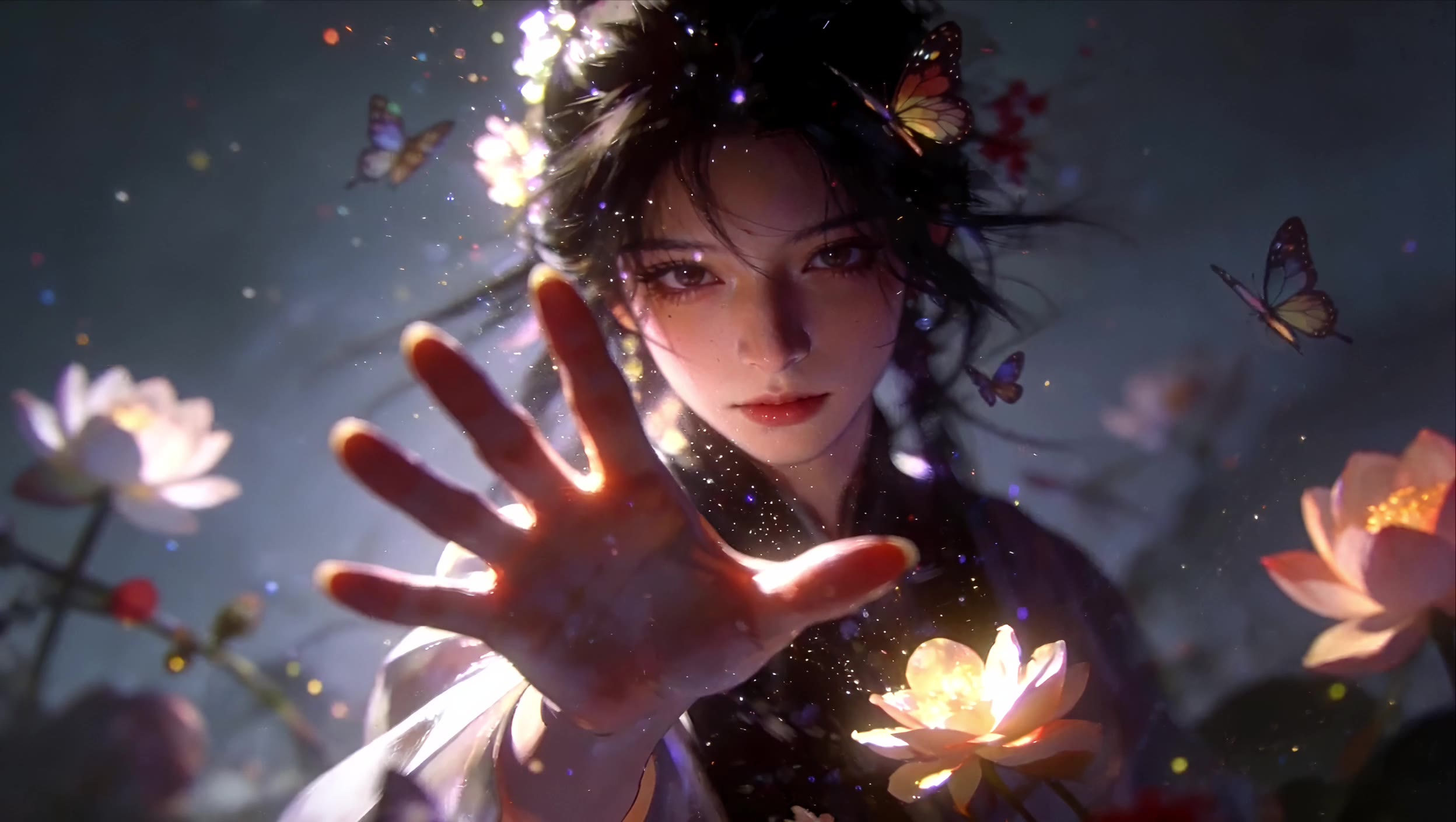 空灵莲花动漫少女