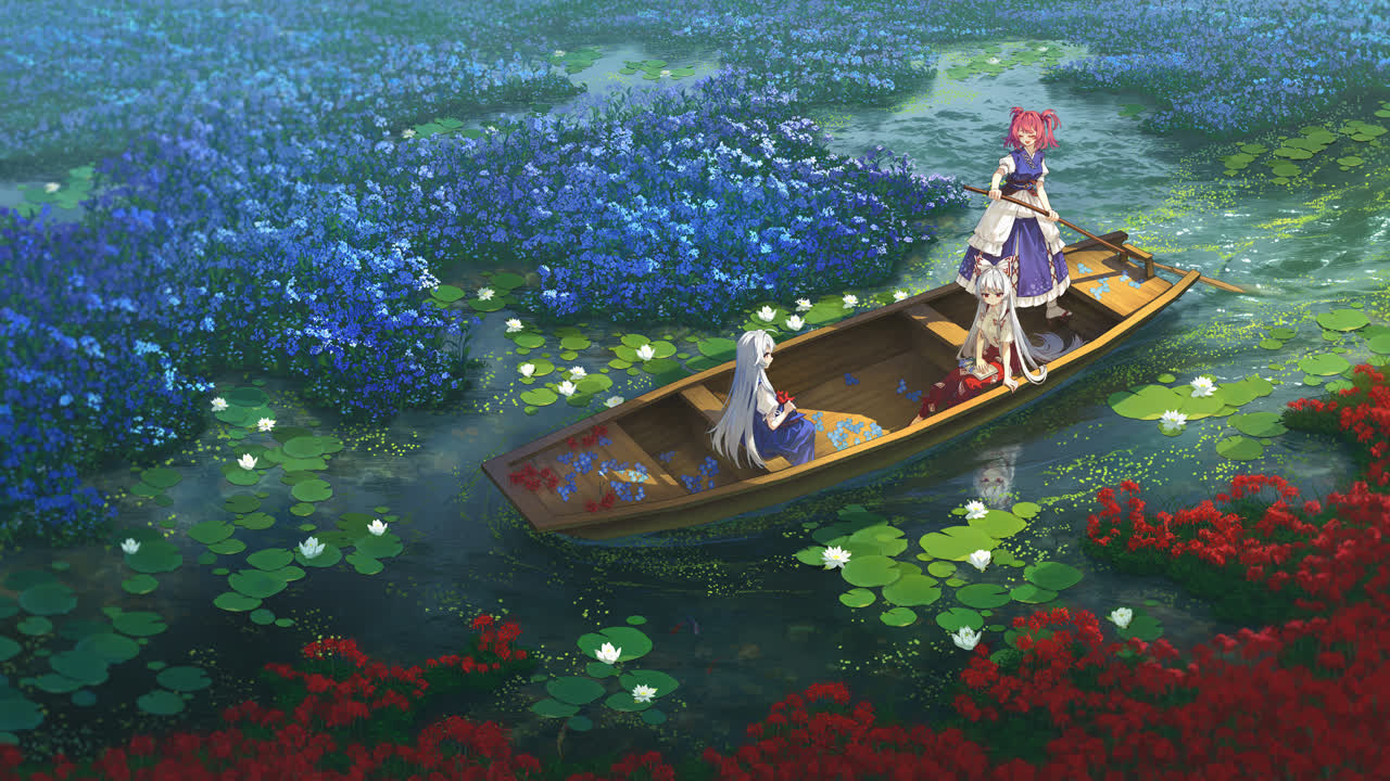 东方Project - Komachi, Mokou, Keine