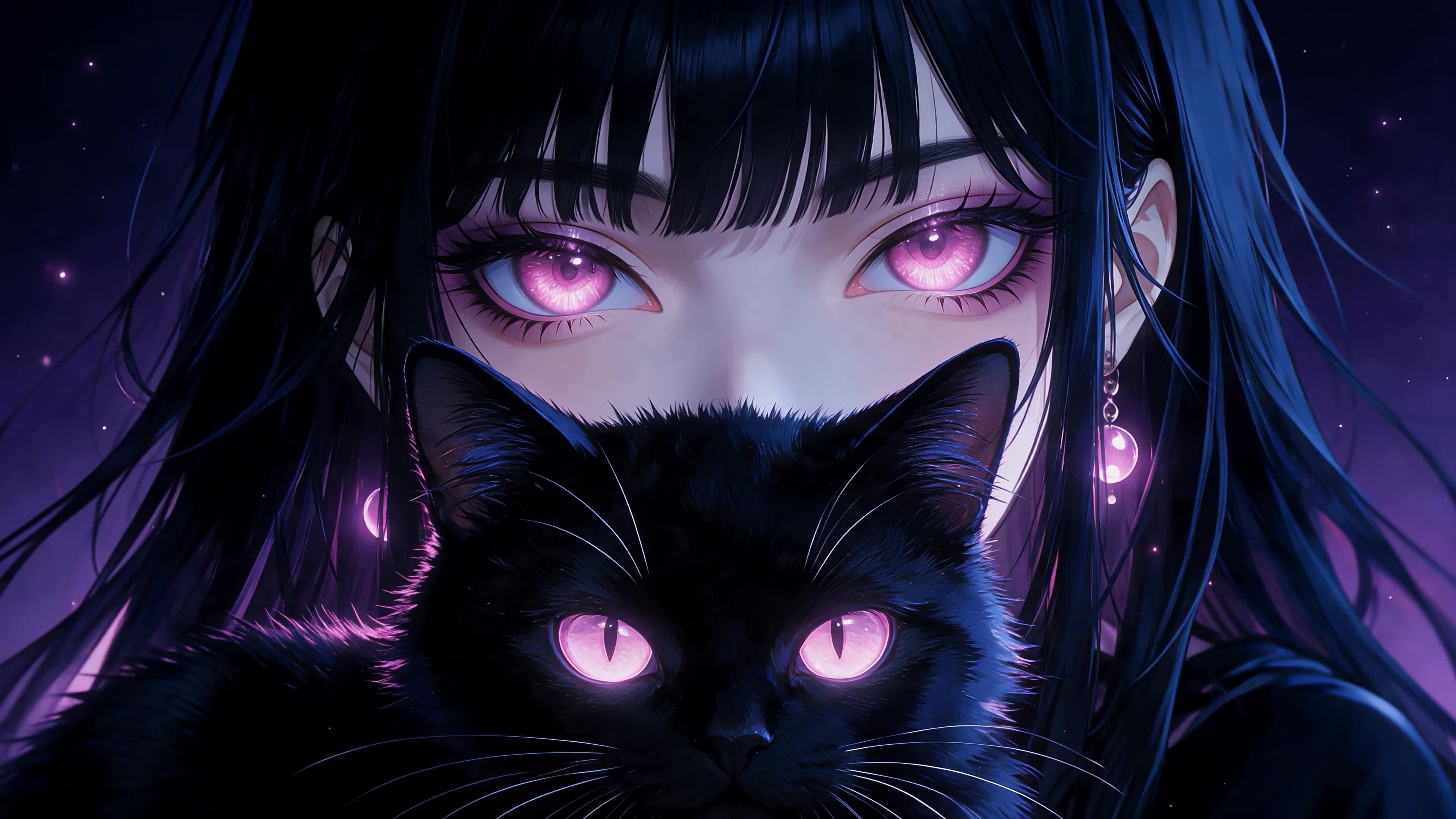 女孩与猫