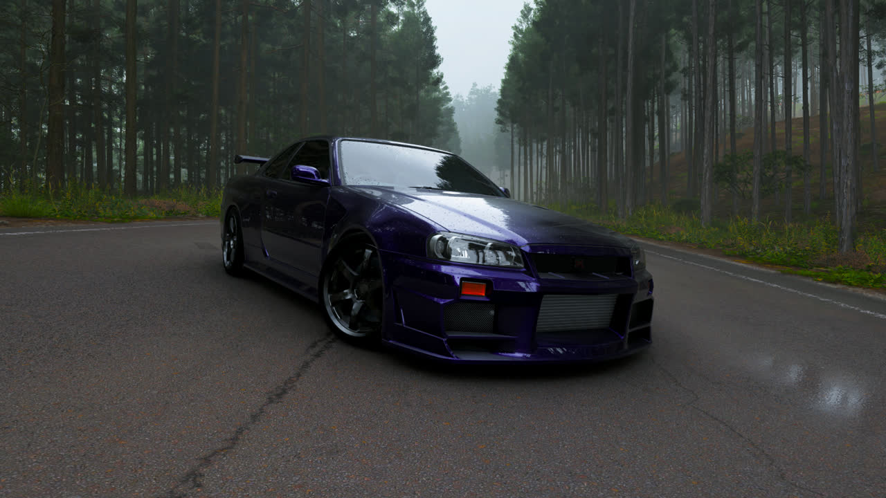 日产GTR R34 紫色森林