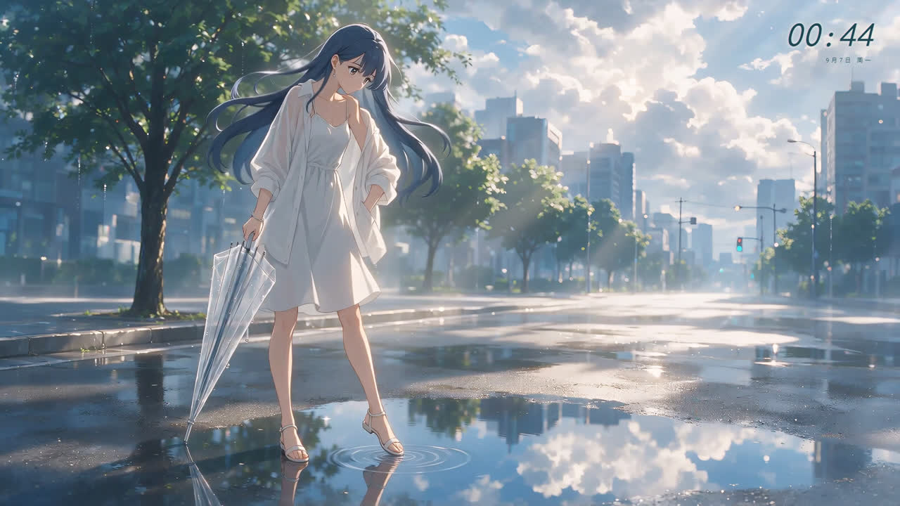 骤雨初歇·【点水涟漪·雨后碎光】
