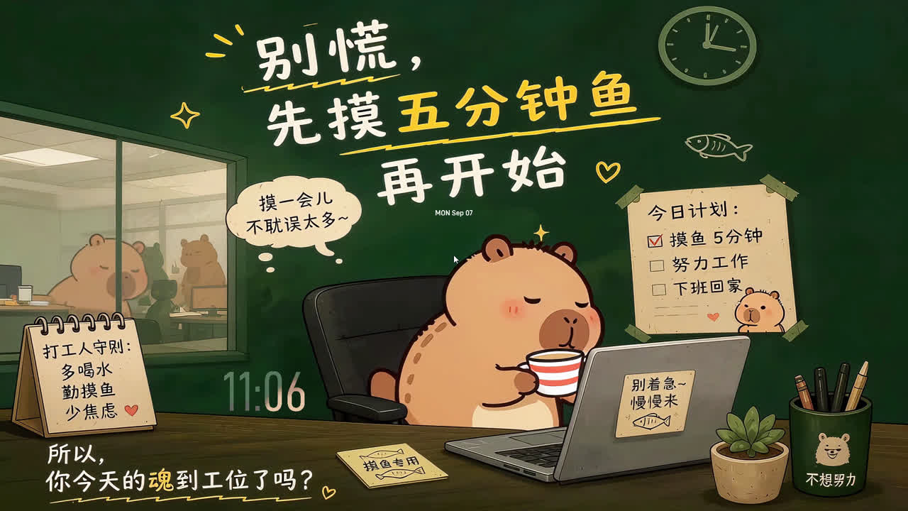 别慌上班先摸鱼
