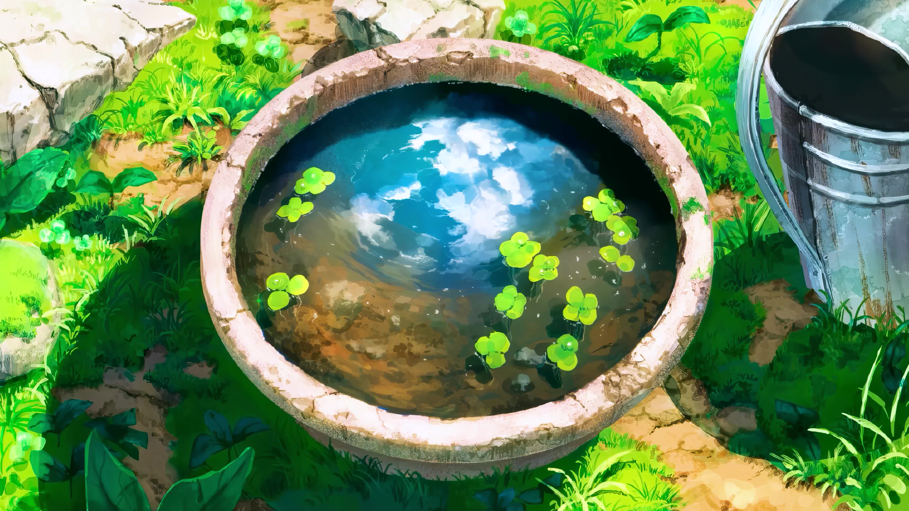 庭院里的蓝天白云