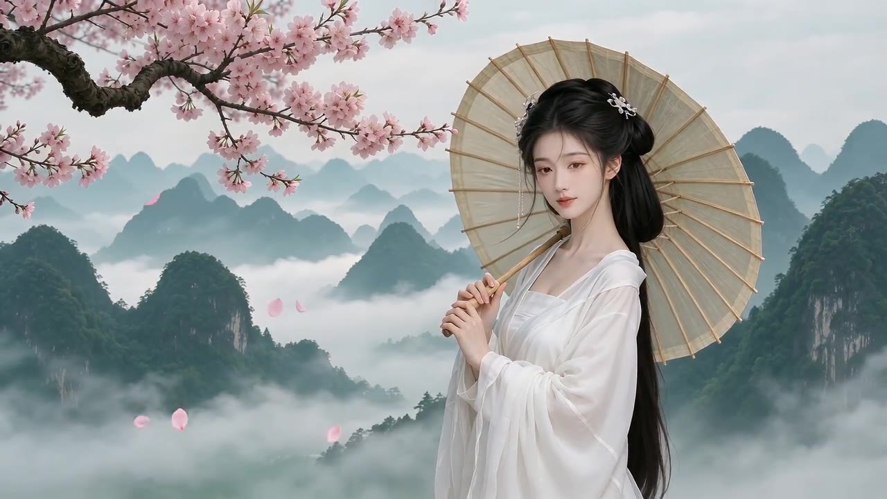 清纯古风桃花仙子