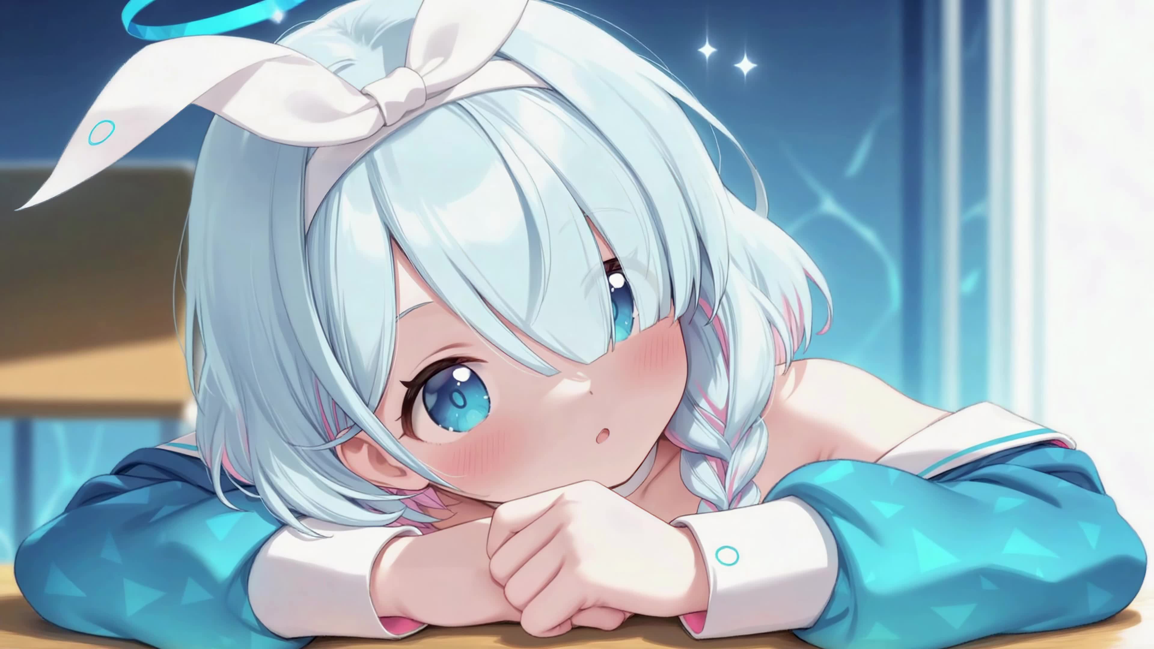 浅发蓝眸软萌少女阿罗娜