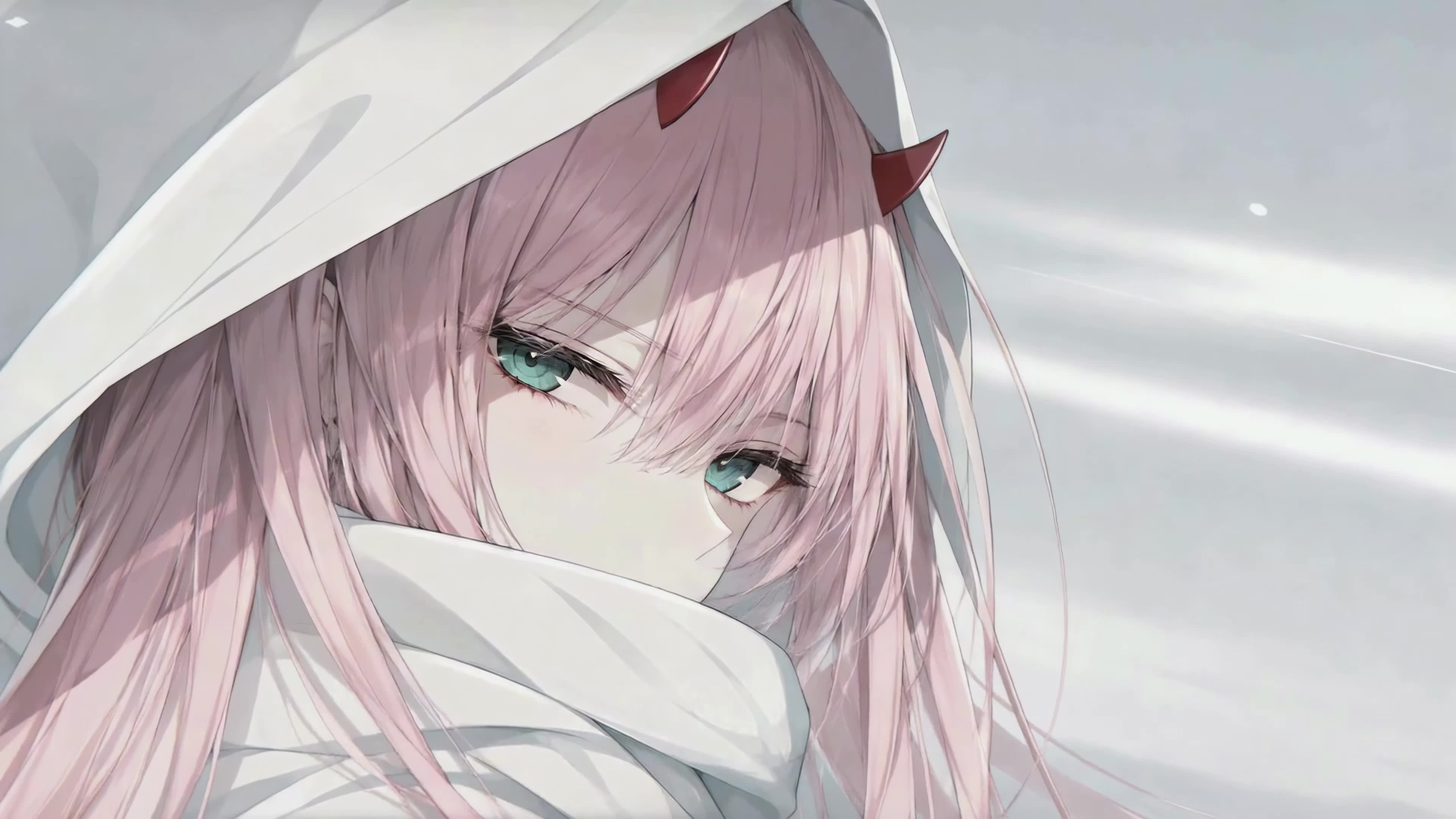 粉发兜帽少女