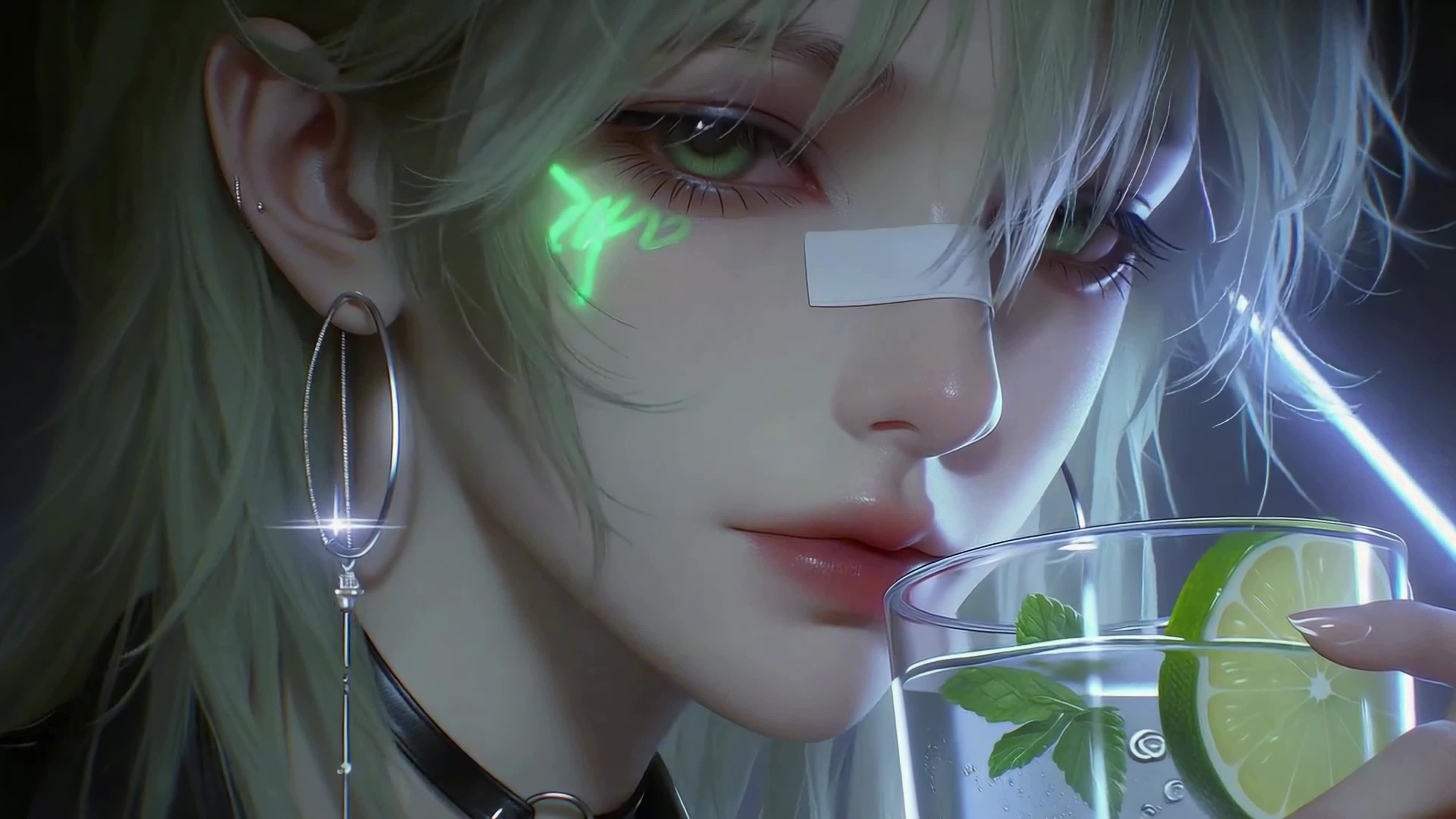 青柠冷调酷飒少女