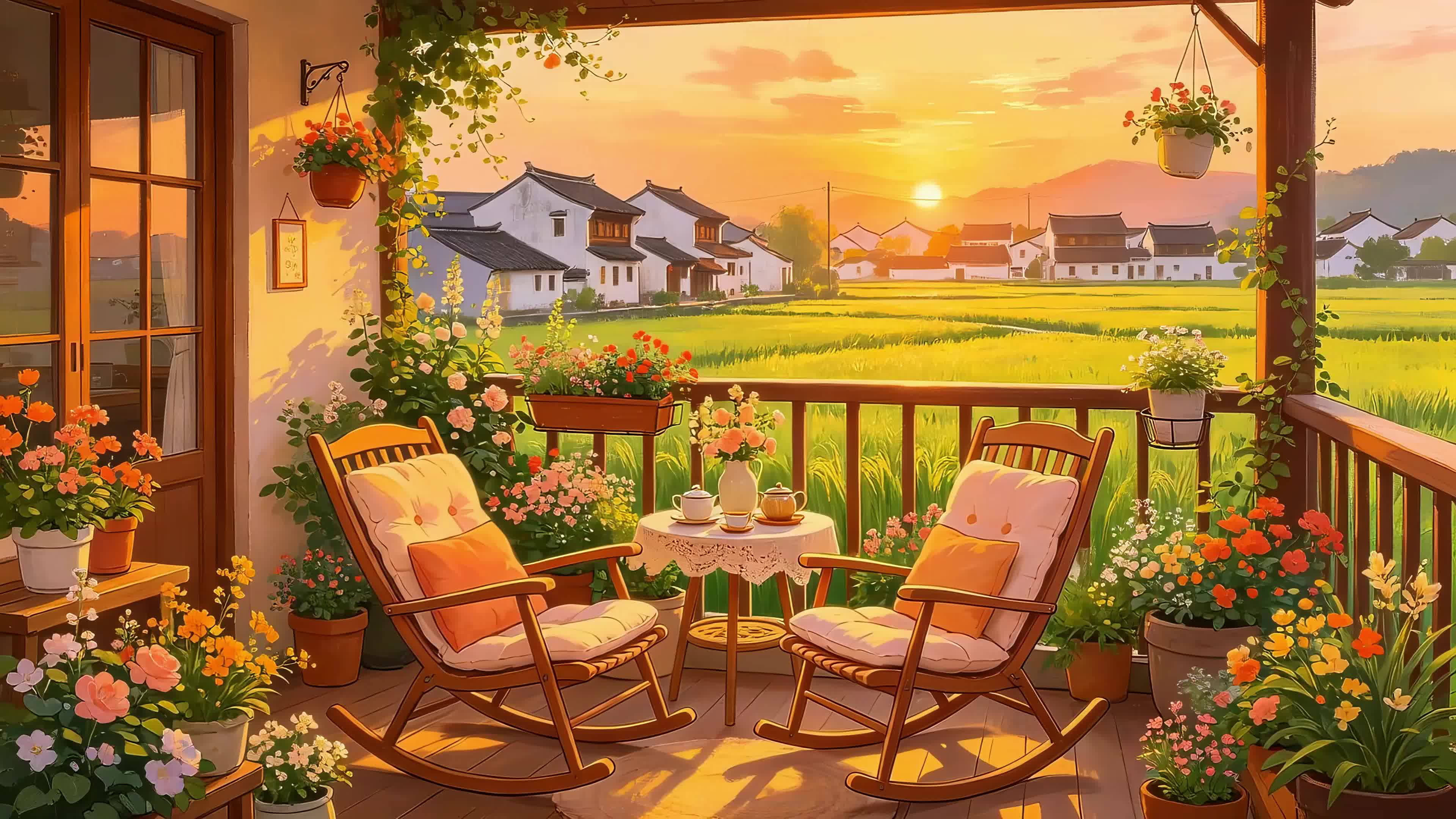 温馨夕阳