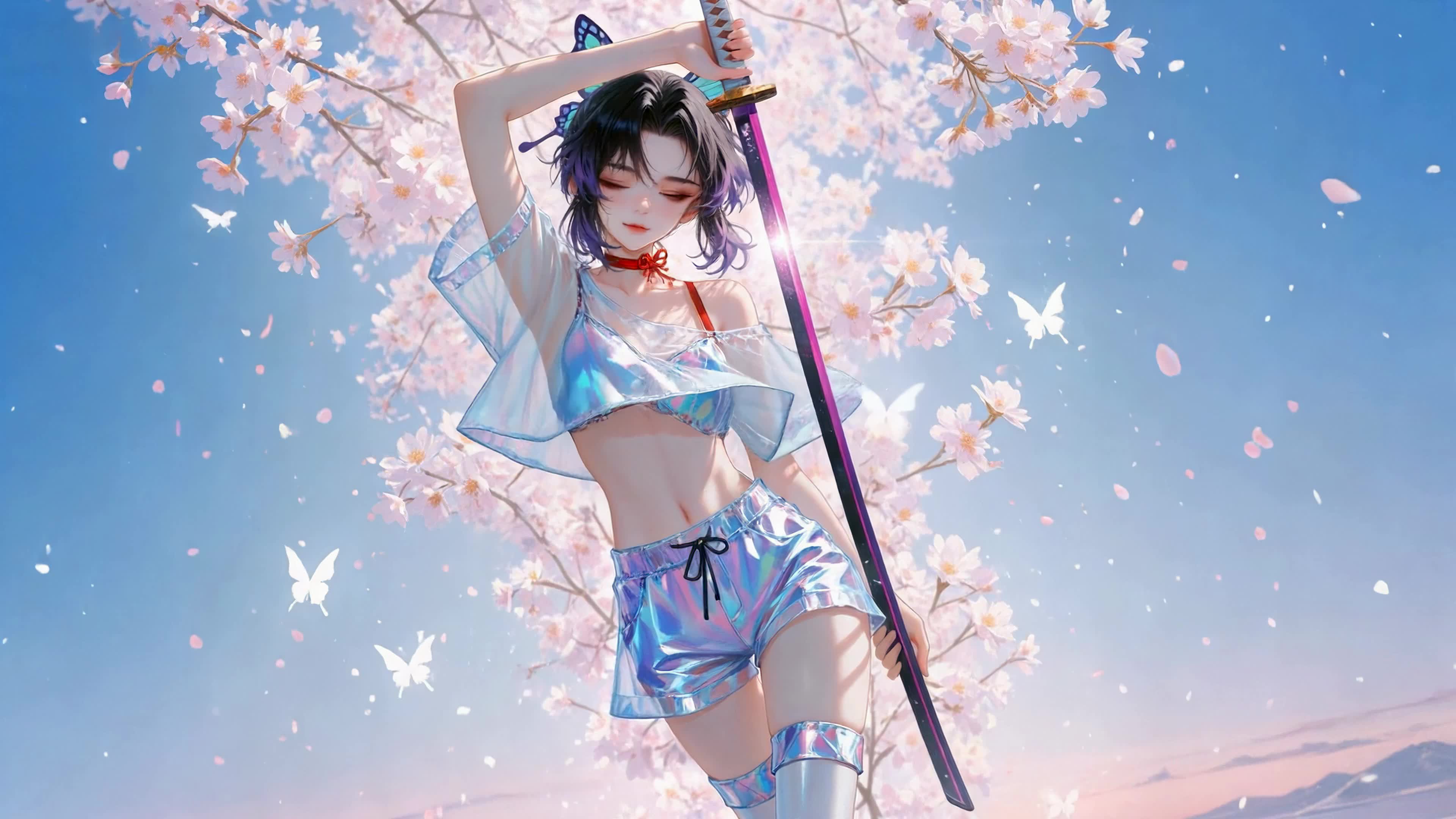 樱花蝶语持刃少女