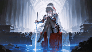 银发女剑士的休憩时刻
